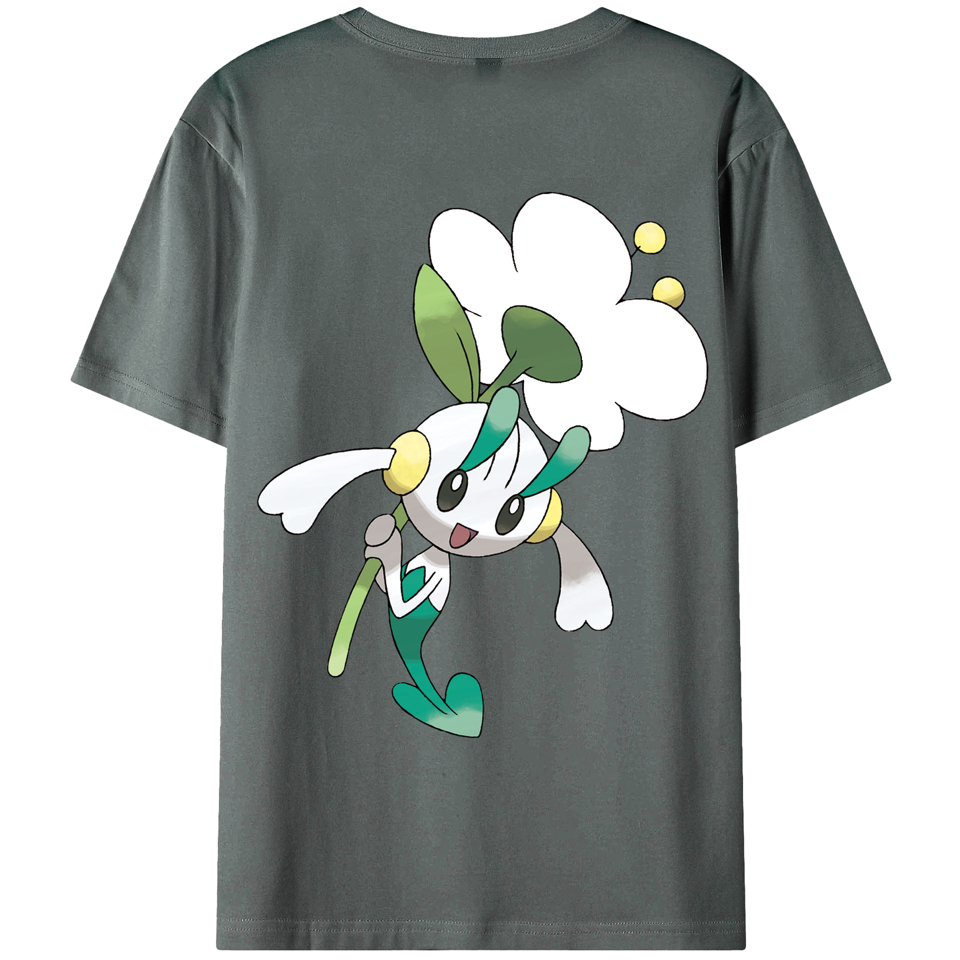 （画像用） ポケットモンスター Pokémon 綿100％ メンズ半袖Tシャツ（バックプリント） 通気性